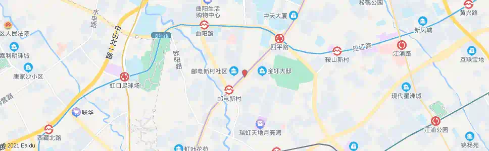 上海四平路新港路_公交站地图_上海公交_妙搜公交查询2025