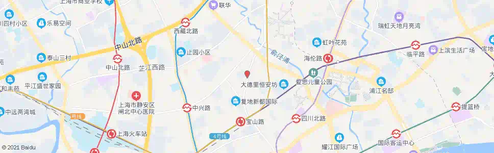 上海宝通路宝山路_公交站地图_上海公交_妙搜公交查询2025