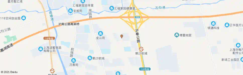 上海航春路鹤沙路_公交站地图_上海公交_妙搜公交查询2025