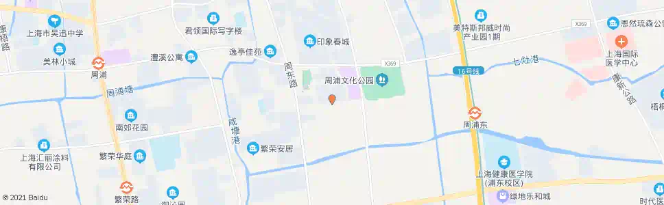 上海祝家港路周园路_公交站地图_上海公交_妙搜公交查询2025