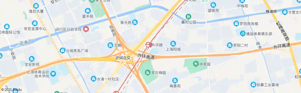 上海外环路地铁站(南广场)_公交站地图_上海公交_妙搜公交查询2025