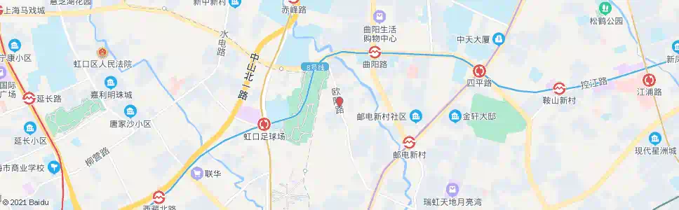 上海祥德路欧阳路_公交站地图_上海公交_妙搜公交查询2025