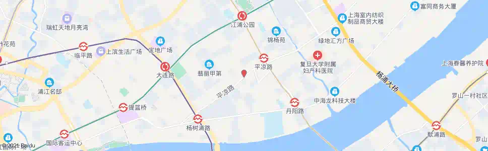 上海许昌路平凉路_公交站地图_上海公交_妙搜公交查询2025