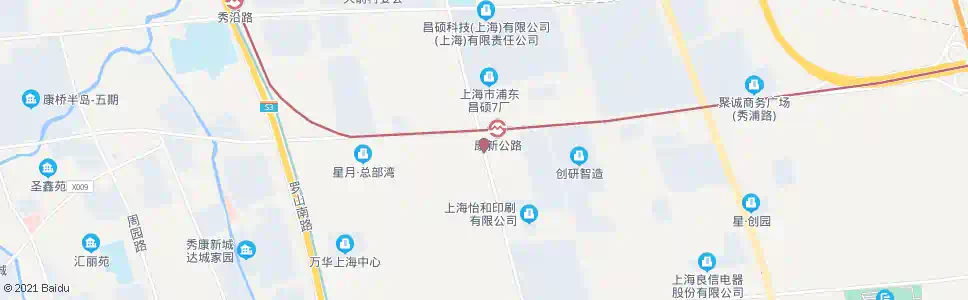 上海康新公路秀浦路_公交站地图_上海公交_妙搜公交查询2025