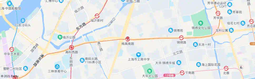 上海杨高南路站_公交站地图_上海公交_妙搜公交查询2025