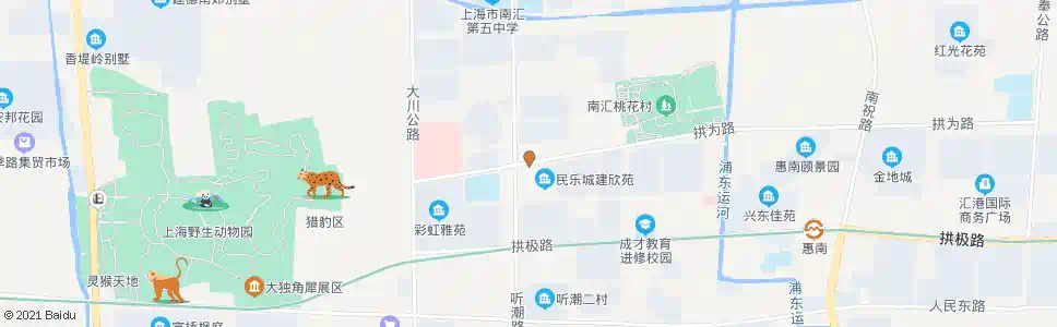 上海听潮路拱为路_公交站地图_上海公交_妙搜公交查询2025