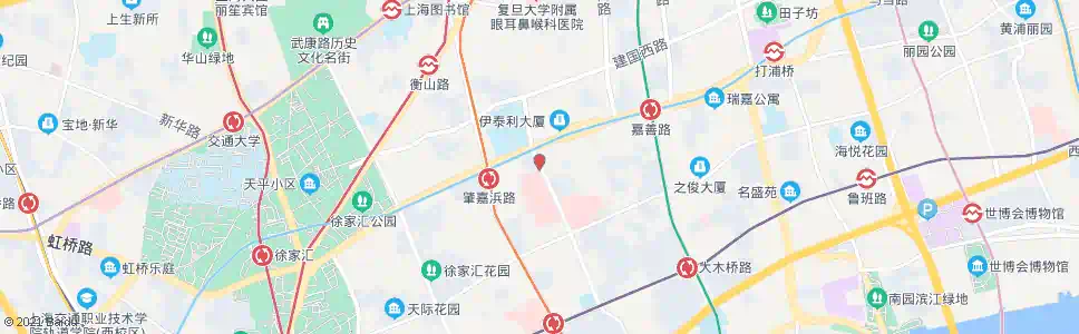 上海平江路枫林路_公交站地图_上海公交_妙搜公交查询2025