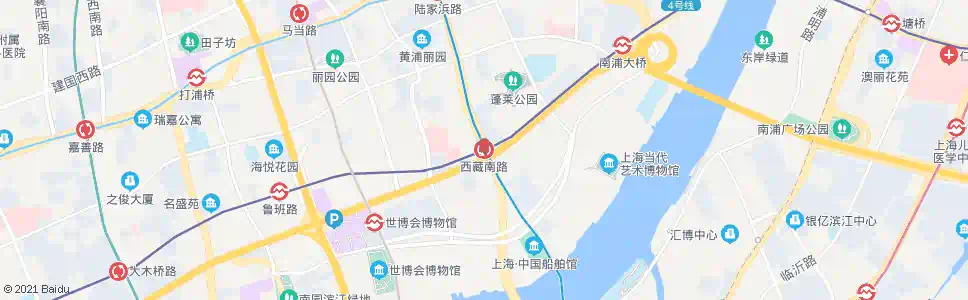 上海西藏南路站_公交站地图_上海公交_妙搜公交查询2025