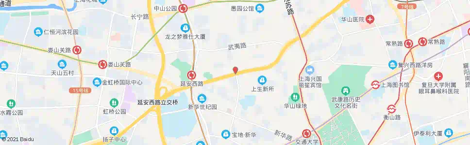 上海定西路延安西路_公交站地图_上海公交_妙搜公交查询2025