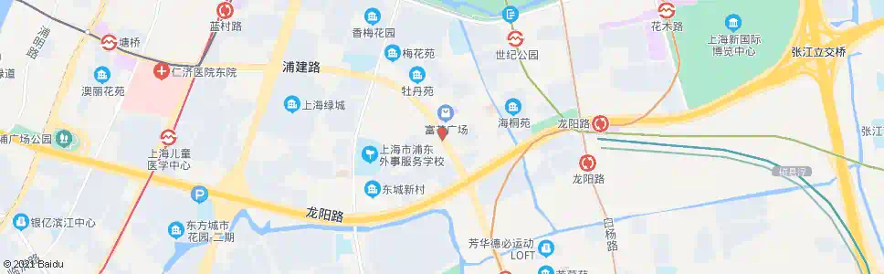 上海浦建路杜鹃路(花木)_公交站地图_上海公交_妙搜公交查询2025
