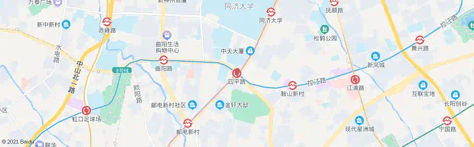 上海五角场四平路_公交站地图_上海公交_妙搜公交查询2025