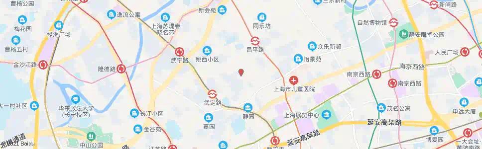 上海武定路延平路_公交站地图_上海公交_妙搜公交查询2025
