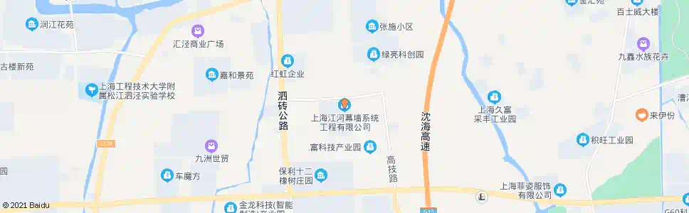 上海江河幕墙_公交站地图_上海公交_妙搜公交查询2025