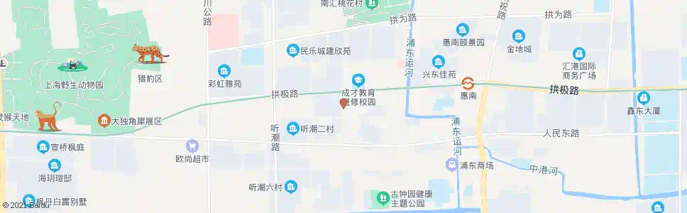 上海城西路拱极路(零街一坊)_公交站地图_上海公交_妙搜公交查询2025