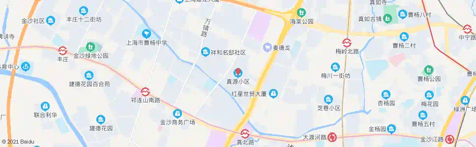 上海真光路真源小区_公交站地图_上海公交_妙搜公交查询2025