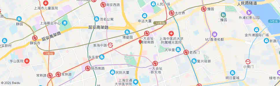 上海重庆南路淮海路_公交站地图_上海公交_妙搜公交查询2025