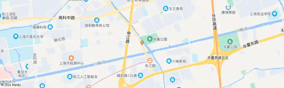 上海张江路华益路_公交站地图_上海公交_妙搜公交查询2025