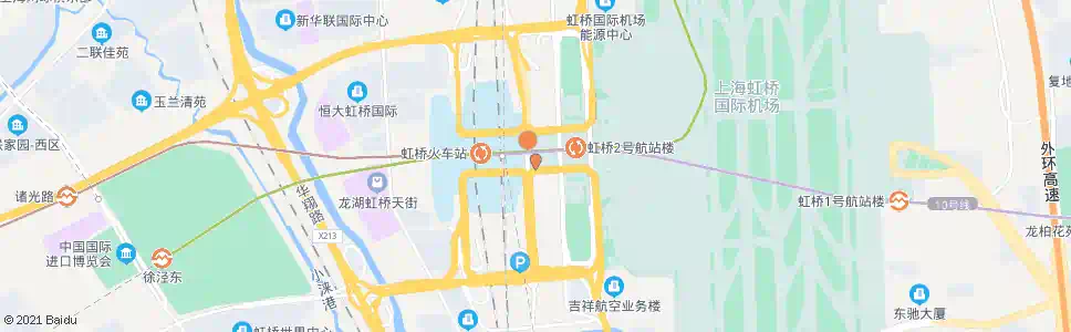 上海虹桥火车站(下客站)_公交站地图_上海公交_妙搜公交查询2025
