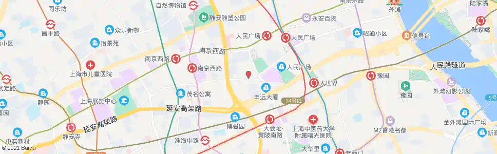 上海黄陂北路_公交站地图_上海公交_妙搜公交查询2025