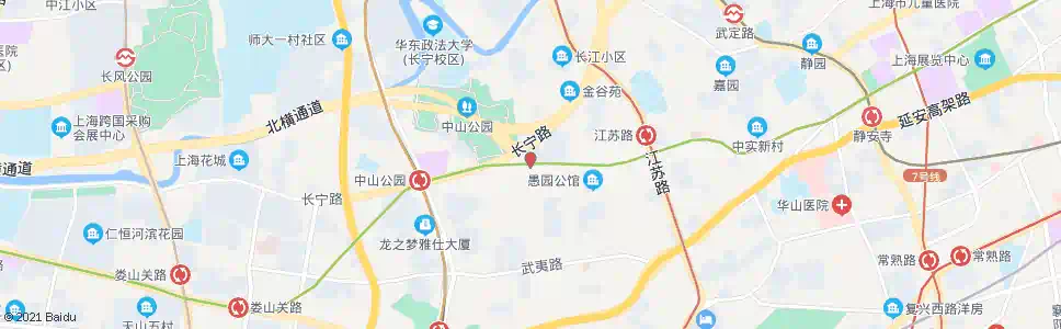 上海愚园路定西路_公交站地图_上海公交_妙搜公交查询2025