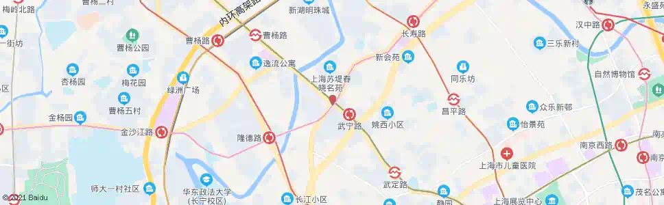 上海长寿路武宁路_公交站地图_上海公交_妙搜公交查询2025