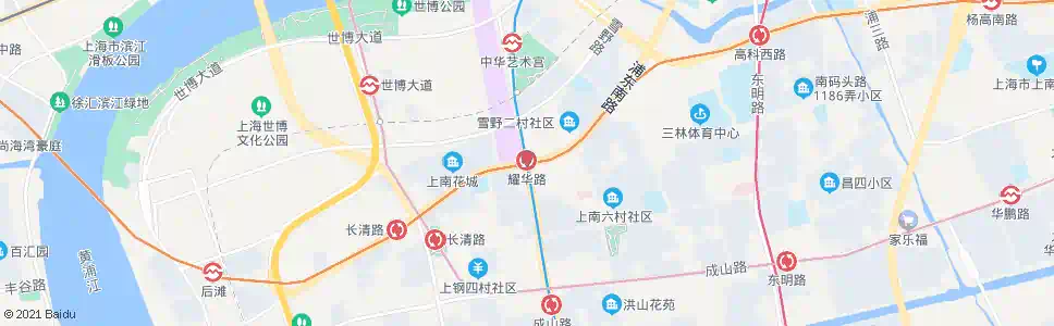 上海耀华路站_公交站地图_上海公交_妙搜公交查询2025