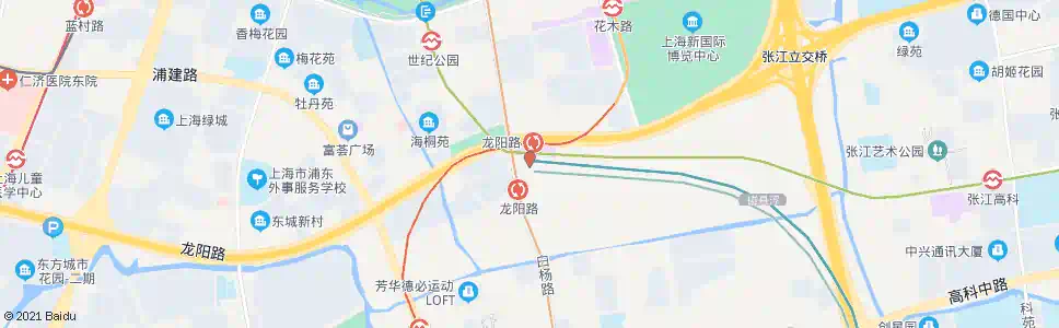 上海龙阳路地铁站_公交站地图_上海公交_妙搜公交查询2025