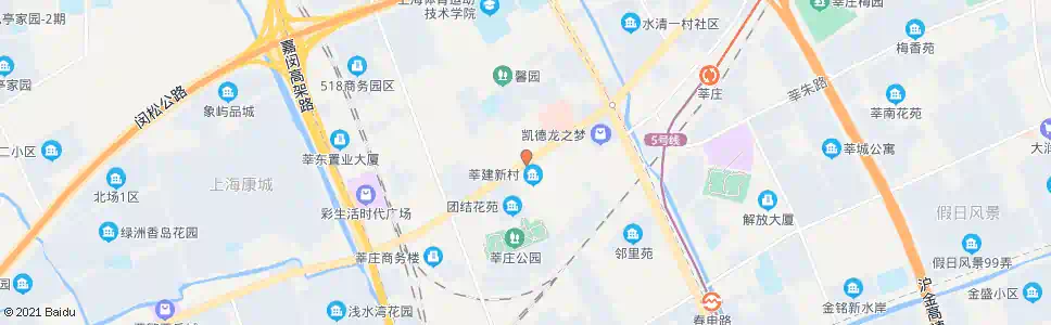 上海莘松路莘西路(招呼站)_公交站地图_上海公交_妙搜公交查询2025
