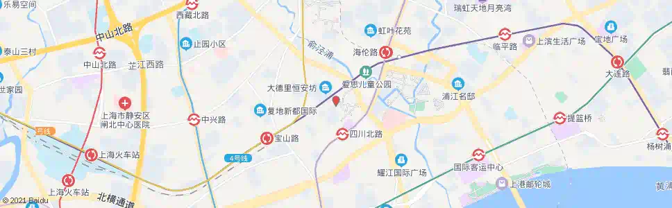 上海虬江路四川北路_公交站地图_上海公交_妙搜公交查询2025