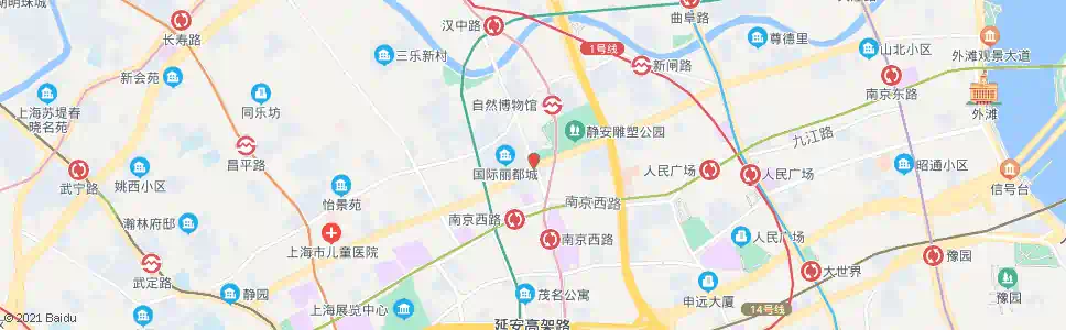 上海石门二路北京西路_公交站地图_上海公交_妙搜公交查询2025