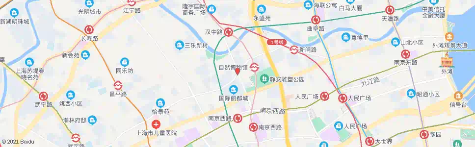 上海新闸路石门二路_公交站地图_上海公交_妙搜公交查询2025
