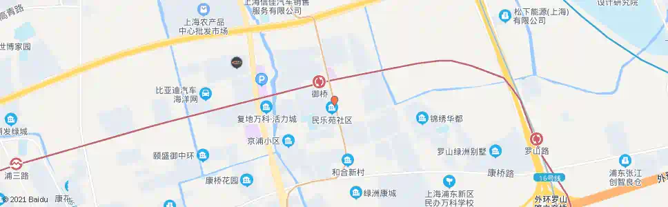 上海御桥路御青路_公交站地图_上海公交_妙搜公交查询2025