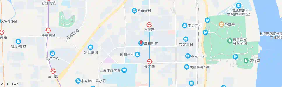 上海国和新村_公交站地图_上海公交_妙搜公交查询2025