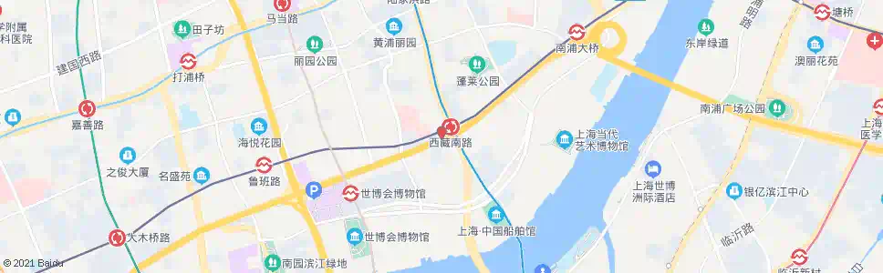 上海中山南一路西藏南路_公交站地图_上海公交_妙搜公交查询2025