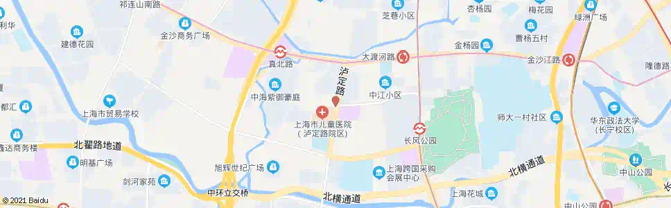 上海泸定路同普路_公交站地图_上海公交_妙搜公交查询2025