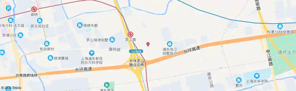 上海康桥东路罗山路_公交站地图_上海公交_妙搜公交查询2025