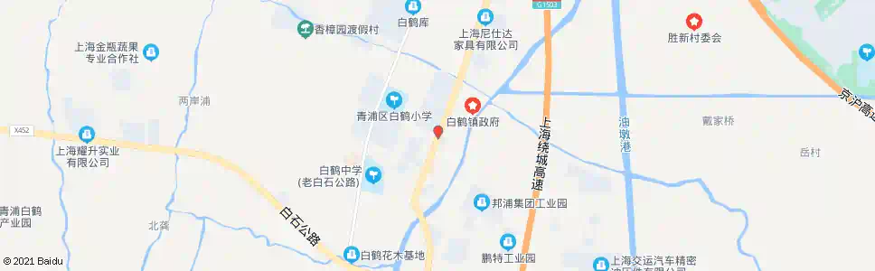上海外青松公路鹤意路(招呼站)_公交站地图_上海公交_妙搜公交查询2025