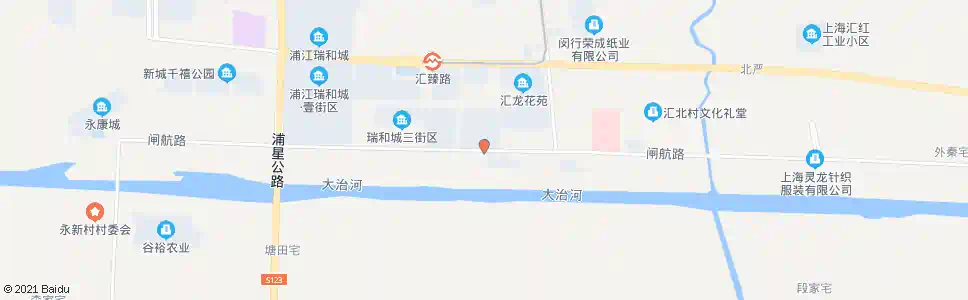 上海闸航路汇西村_公交站地图_上海公交_妙搜公交查询2025
