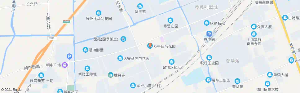 上海万科白马花园_公交站地图_上海公交_妙搜公交查询2025