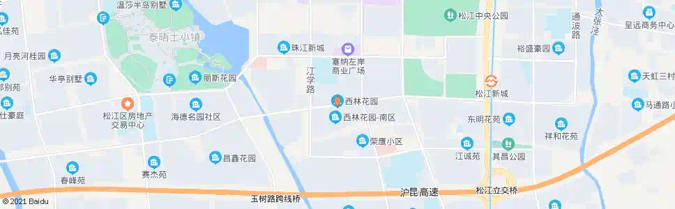 上海西林花园_公交站地图_上海公交_妙搜公交查询2025