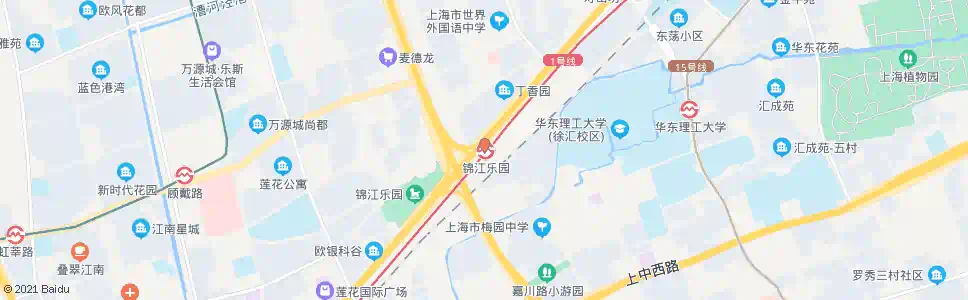 上海沪闵路虹梅南路(锦江乐园站)_公交站地图_上海公交_妙搜公交查询2025