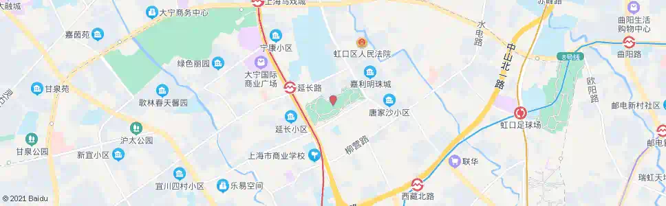 上海共和新路闸北公园_公交站地图_上海公交_妙搜公交查询2025