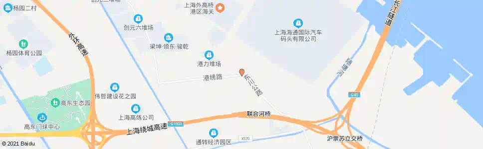 上海港绣路东川公路_公交站地图_上海公交_妙搜公交查询2025