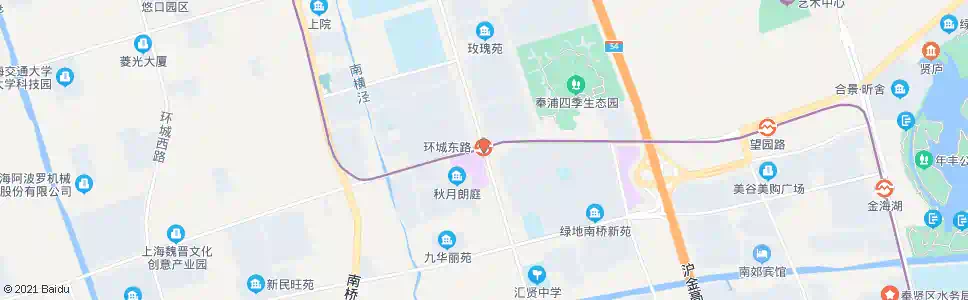 上海航南公路环城东路_公交站地图_上海公交_妙搜公交查询2025