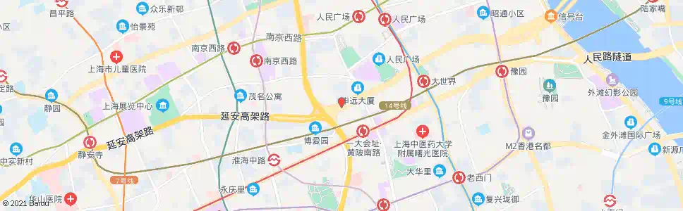 上海重庆北路延安东路_公交站地图_上海公交_妙搜公交查询2025