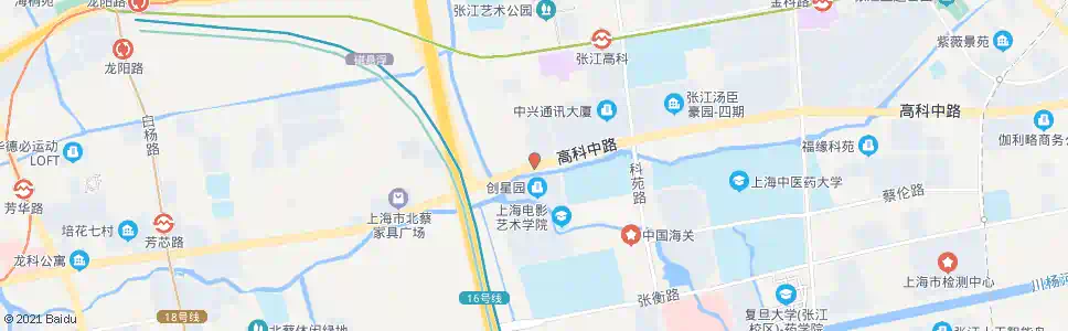 上海高科西路景明路_公交站地图_上海公交_妙搜公交查询2025
