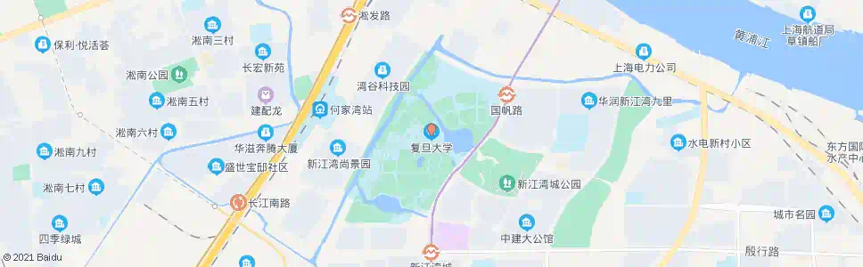 上海复旦大学江湾城新校区_公交站地图_上海公交_妙搜公交查询2025