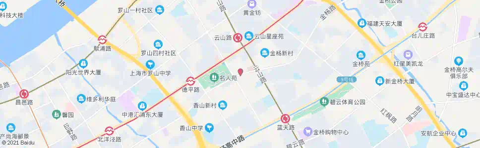 上海金杨路居家桥路_公交站地图_上海公交_妙搜公交查询2025