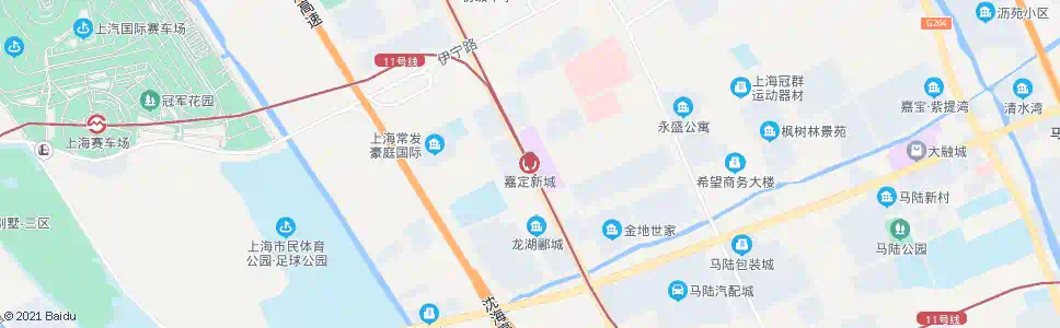 上海嘉定新城站_公交站地图_上海公交_妙搜公交查询2025