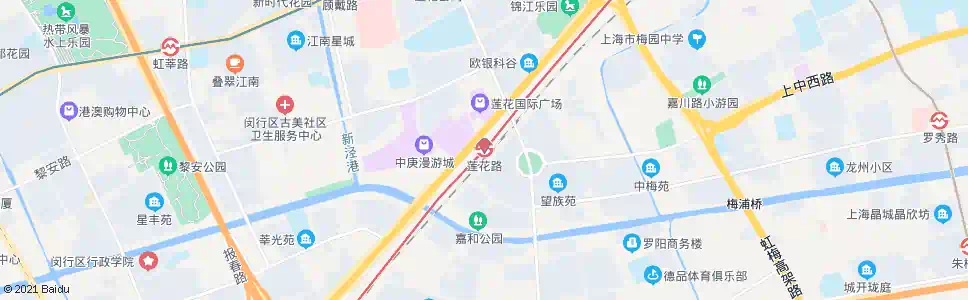 上海莲花路地铁站_公交站地图_上海公交_妙搜公交查询2025
